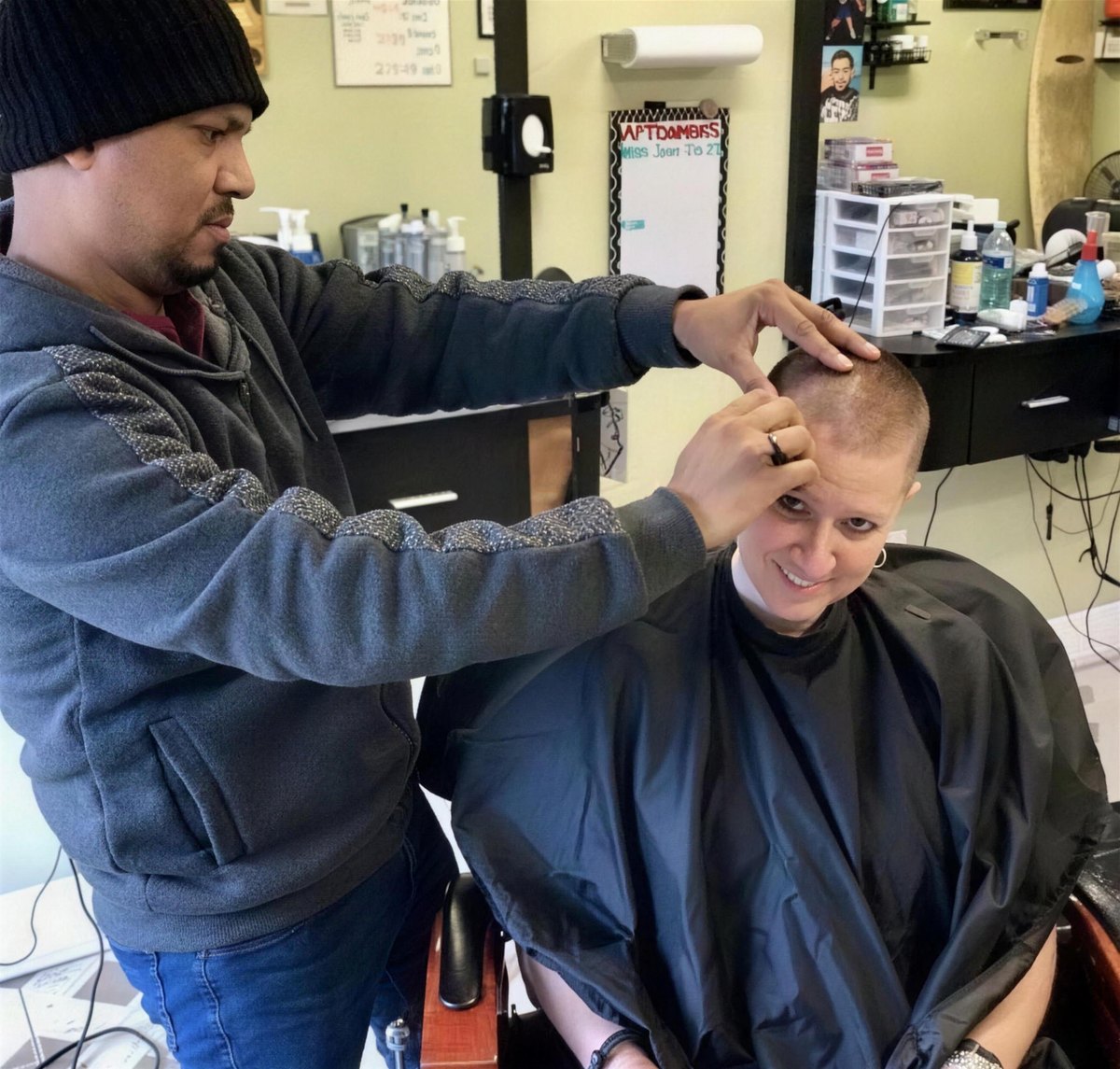 Close clipper work at Champ's Barber Shop